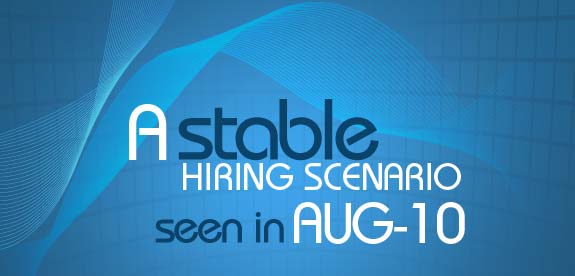 A stable hiring scenario seen in Aug-10